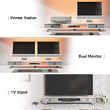 Bastion Dual Monitor Stand D210 - 42.5" White