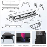 Rodin Dual Monitor Stand A212 - 42.5" Black