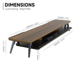 Rodin Dual Monitor Stand A212 - 42.5" Walnut
